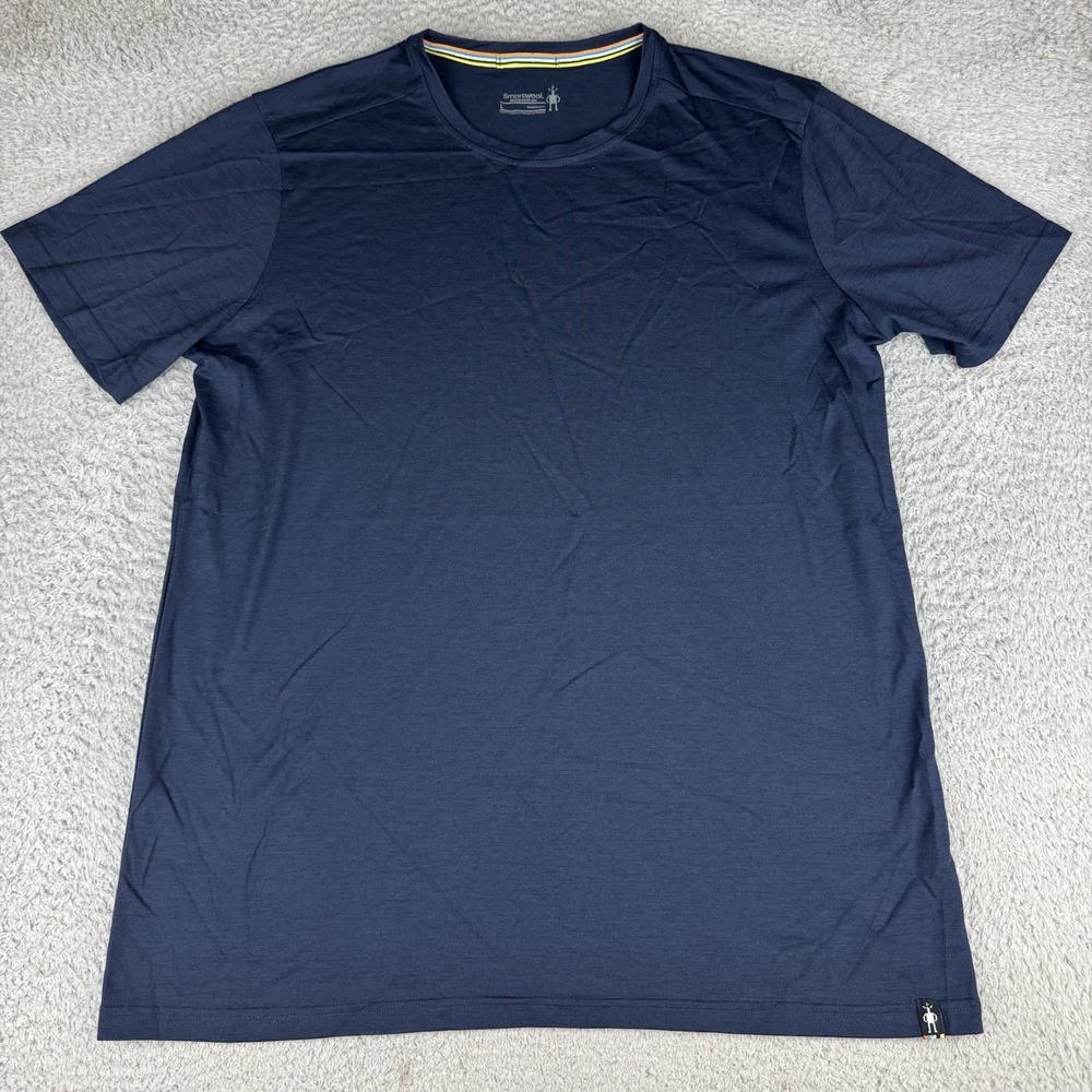 Blue Smartwool Short Sleeve Tshirt Shirt Men's Large Merino Sport 150